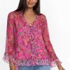 Clothing * | Foxglove Silk Blouse Multi