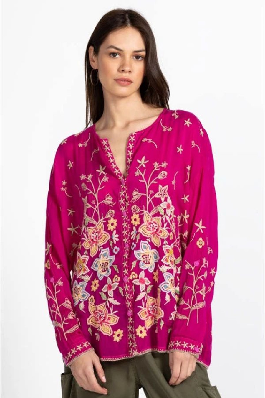 Clothing * | Jenai Blouse Festival Fuschia