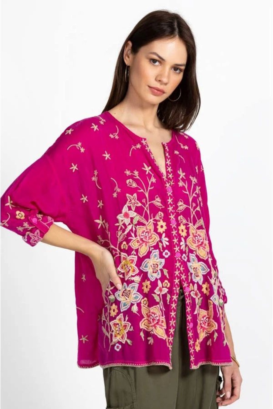 Clothing * | Jenai Blouse Festival Fuschia