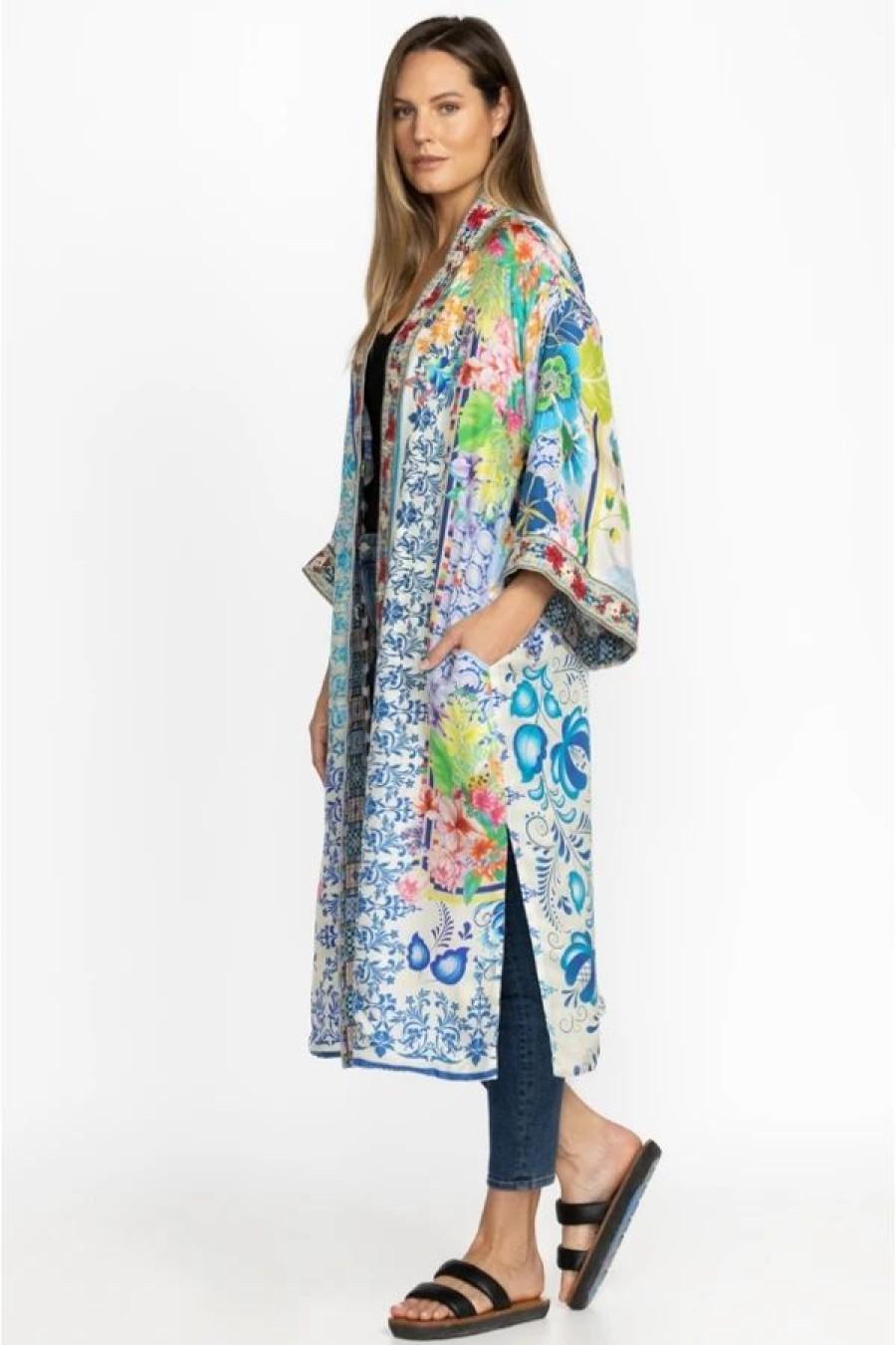 Clothing * | Cozumel Eliza Kimono-Plus Size Multi