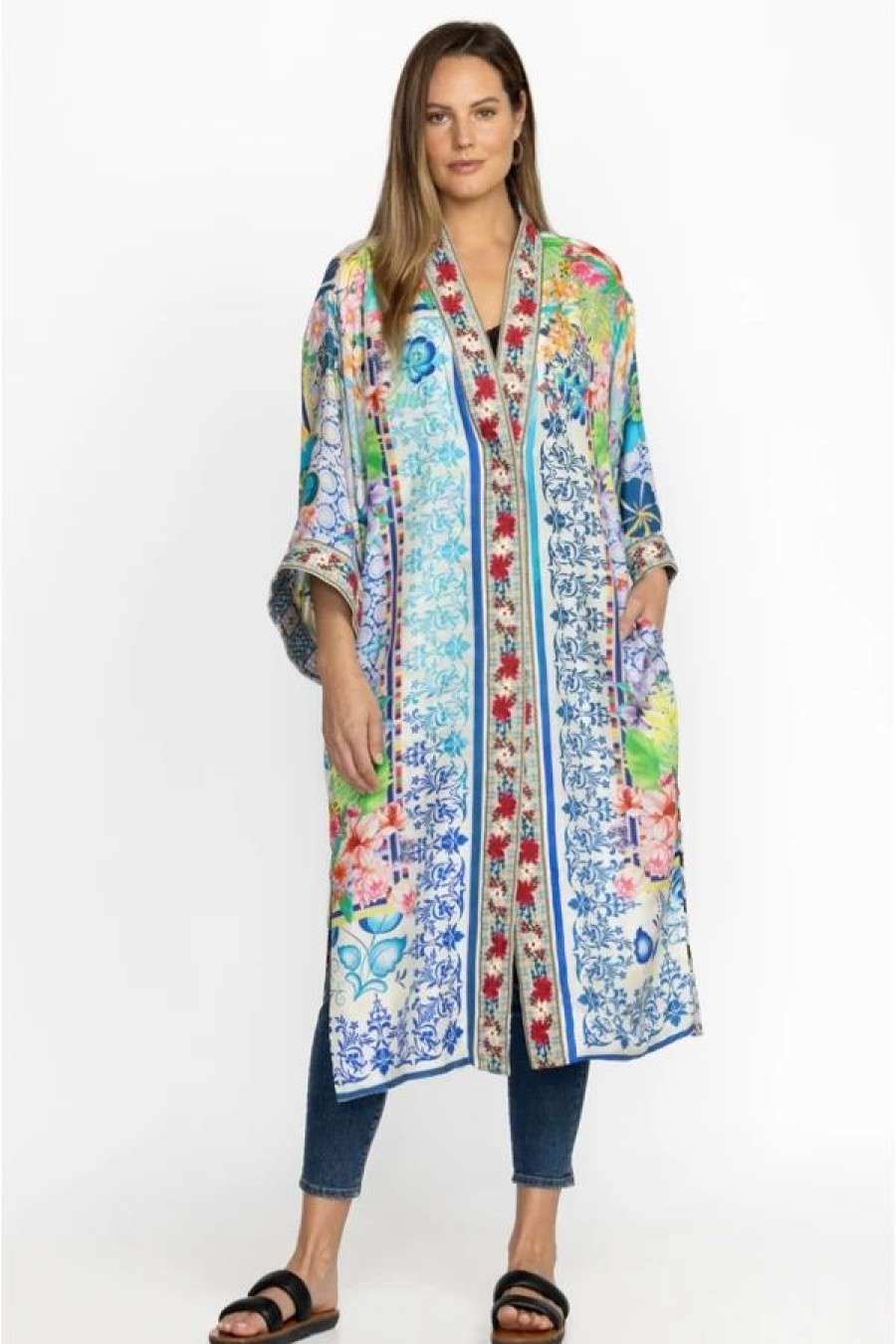 Clothing * | Cozumel Eliza Kimono-Plus Size Multi