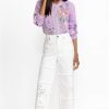 Clothing * | Sevilla Cropped Wide Leg Jean White