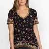 Clothing * | Nani Favorite Short Sleeve V-Neck Swing Tee-Plus Size Multi