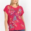 Clothing * | Arla Relaxed T-Shirt-Plus Size Rose Red