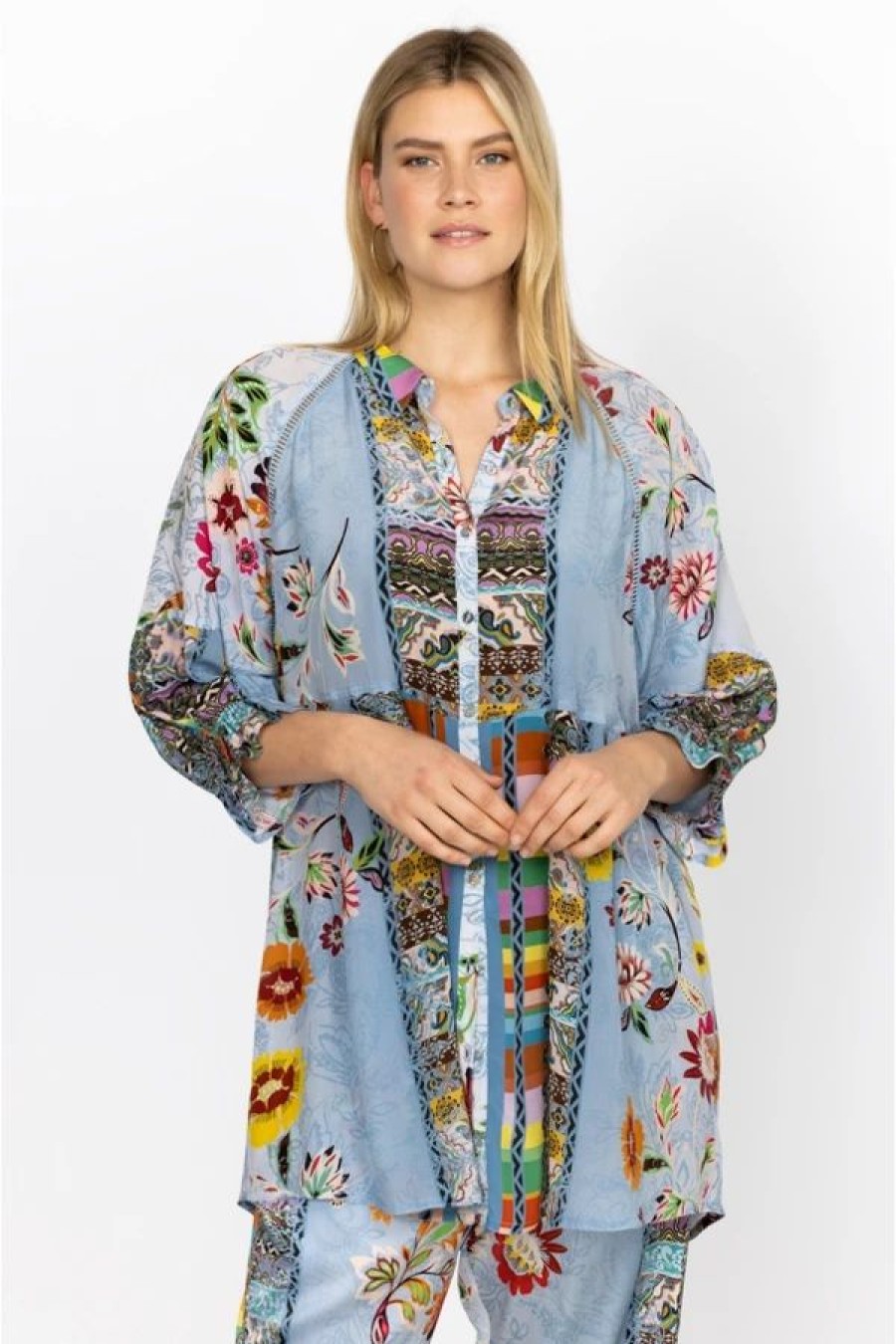 Clothing * | Rainbow Adonia Tunic-Plus Size Multi