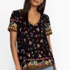 Clothing * | Nani Favorite Short Sleeve V-Neck Swing Tee Multi