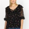 Clothing * | Fernanda Peasant Blouse-Plus Size Multi