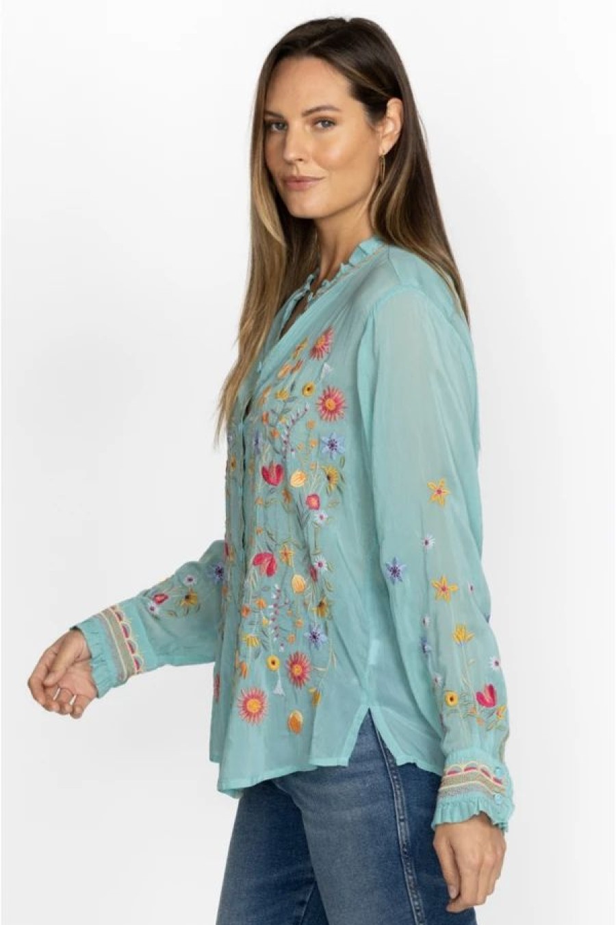 Clothing * | Iolanda Blouse-Plus Size Marine Blue