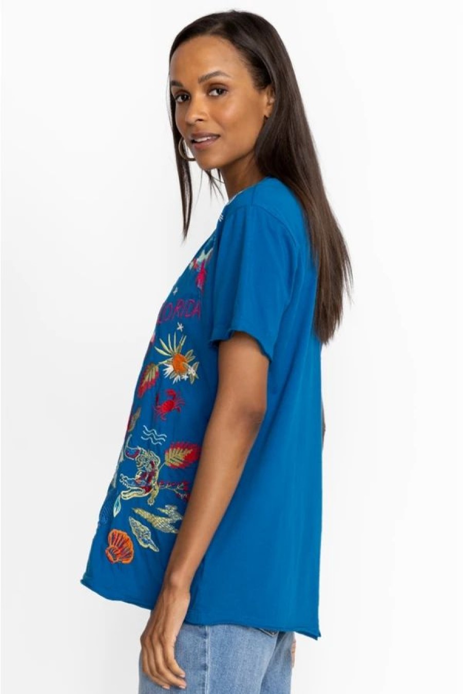 Clothing * | Florida Everyday Tee Mykonos Blue