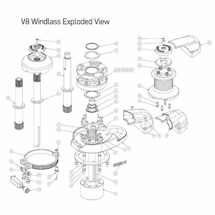 Windlasses * | Lewmar Windlasses Spares Shafts