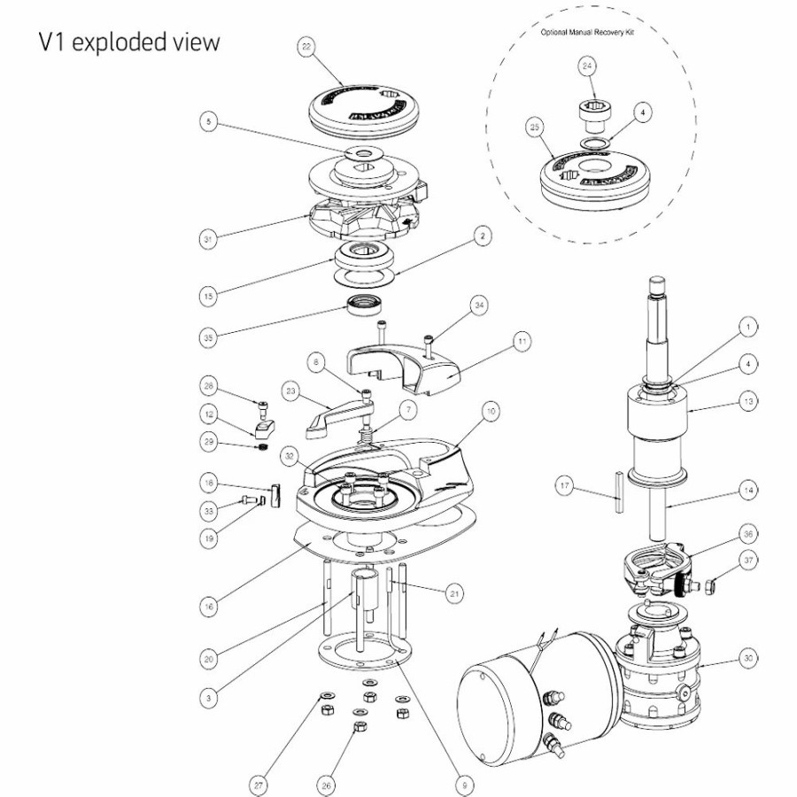 Windlasses * | Lewmar Windlasses Spares Gaskets Bearings