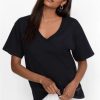 Clothing * | Organic Cotton Drop Shoulder Tee Black Beauty