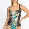 Clothing * | Mila Ruched One Piece-Plus Size Multi