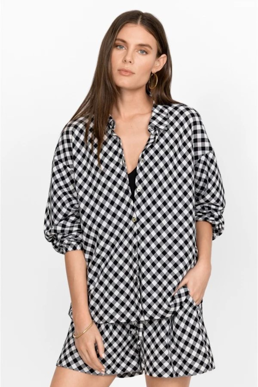 Clothing * | High Low Button Shirt Multi