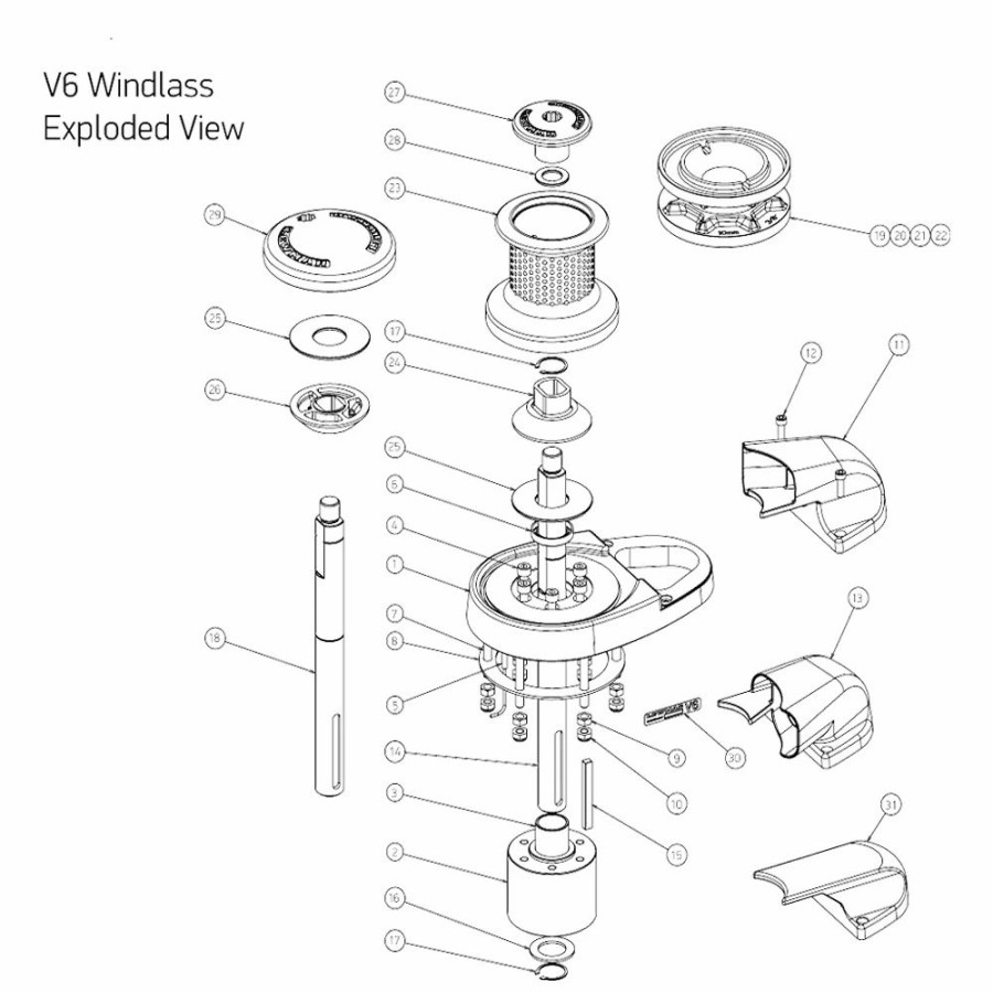 Windlasses * | Lewmar Windlasses Spares Shafts