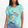 Clothing * | Ceretti Relaxed Tee-Plus Size Sea Blue