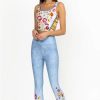 Clothing * | Rainbow Floral High Waist Slit Legging Multi