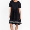 Clothing * | Amanza Eyelet Mini Dress Black