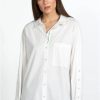 Clothing * | Poplin Relaxed Pocket Shirt White