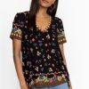 Clothing * | Nani Favorite Short Sleeve V-Neck Swing Tee Multi