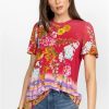 Clothing * | Golden Rose Flutter Sleeve Tee Multi