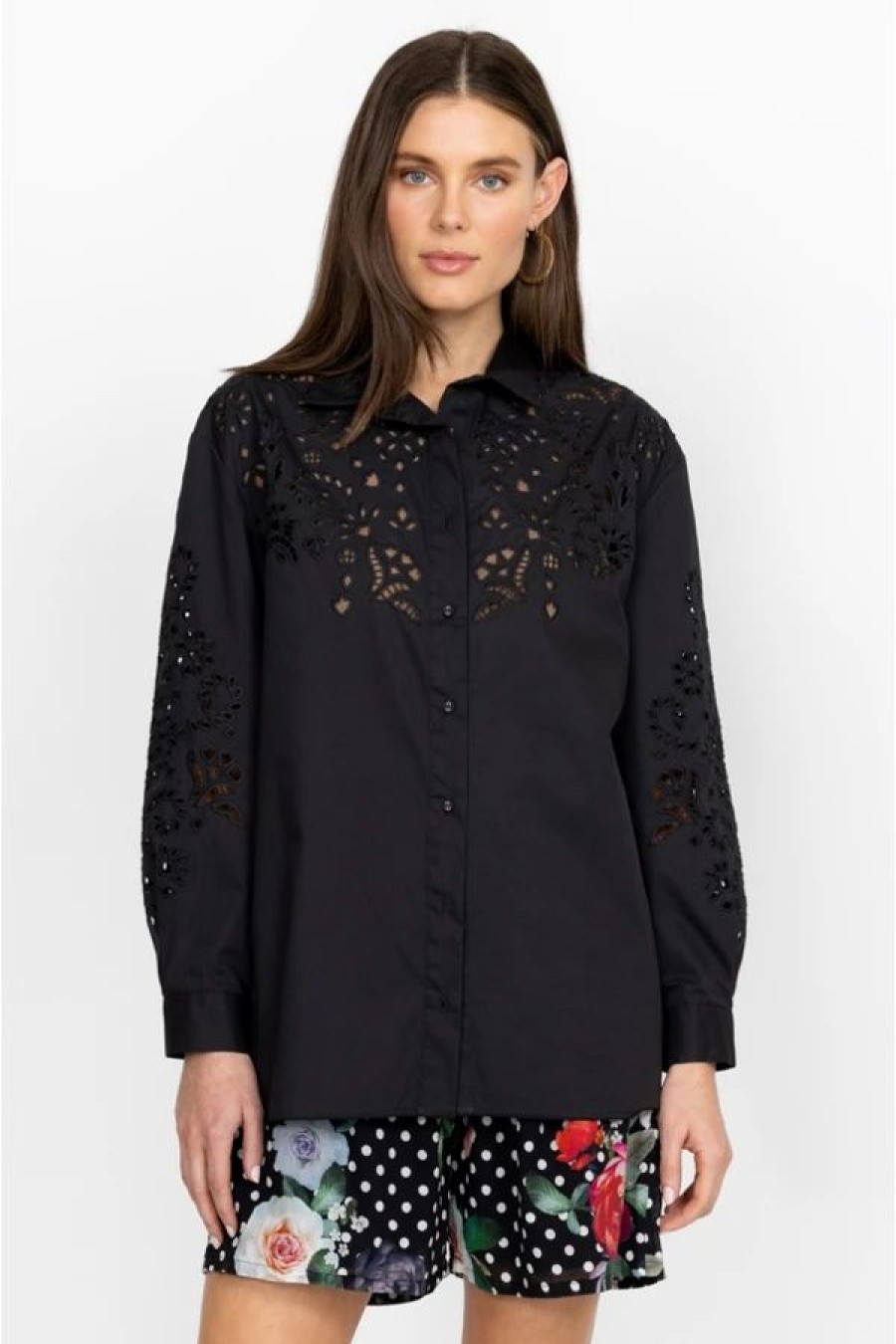 Clothing * | Maricruz Button Down Shirt Black