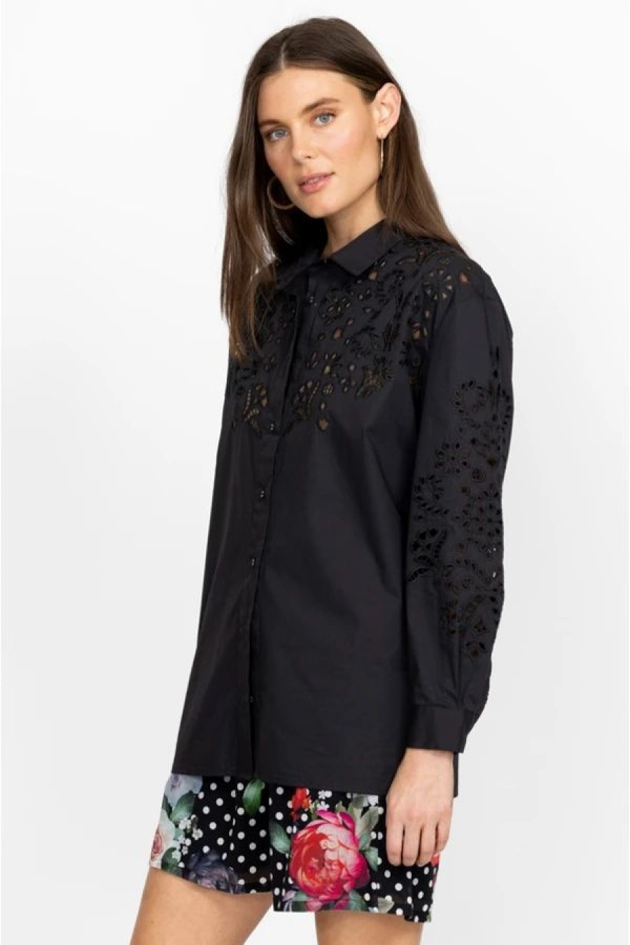 Clothing * | Maricruz Button Down Shirt Black