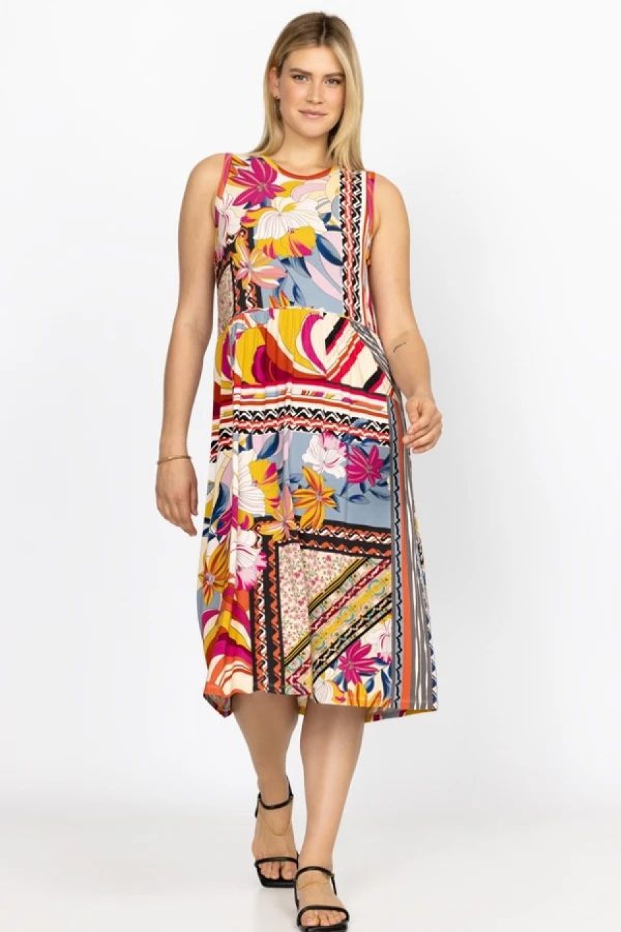 Clothing * | Rachel May Easy Fit Tank Dress-Plus Size Multi