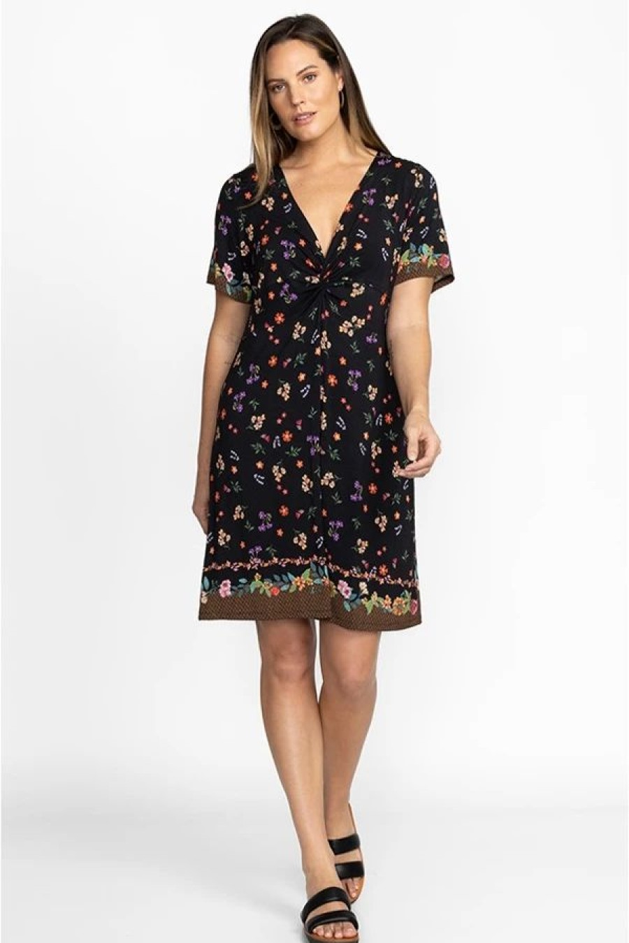 Clothing * | Nani Twist Front Swing Dress-Plus Size Multi