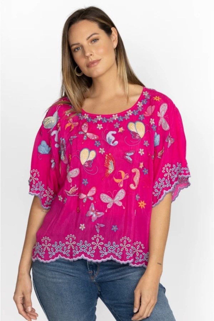 Clothing * | Bellona Blouse-Plus Size Orchid Lei