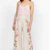 Clothing * | Joya Wide Leg Linen Pant Sand