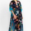 Clothing * | Ombre Garden Kaftan-Plus Size Multi