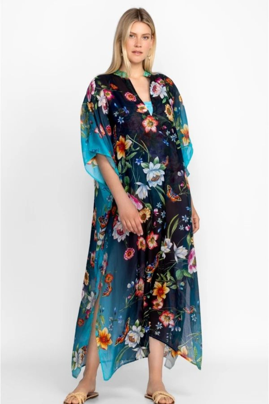 Clothing * | Ombre Garden Kaftan-Plus Size Multi