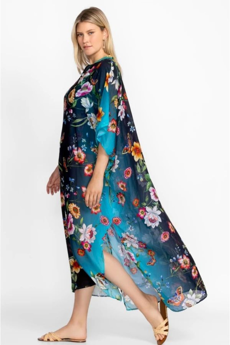 Clothing * | Ombre Garden Kaftan-Plus Size Multi