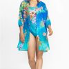 Clothing * | Water Tropic Shirt Dress-Plus Size Multi