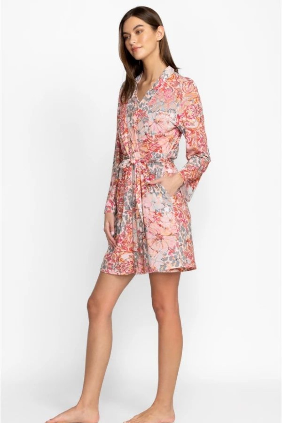 Clothing * | Feline Blush Sleep Robe Multi