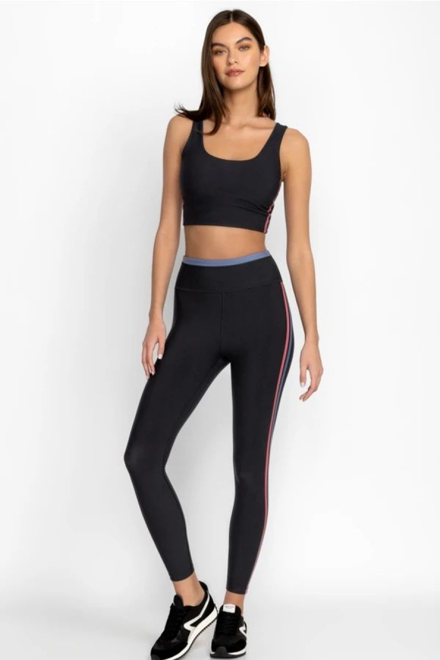 Clothing * | High Waist Legging With Stripes Black Beauty