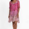 Clothing * | Foxglove Silk Mini Dress Multi