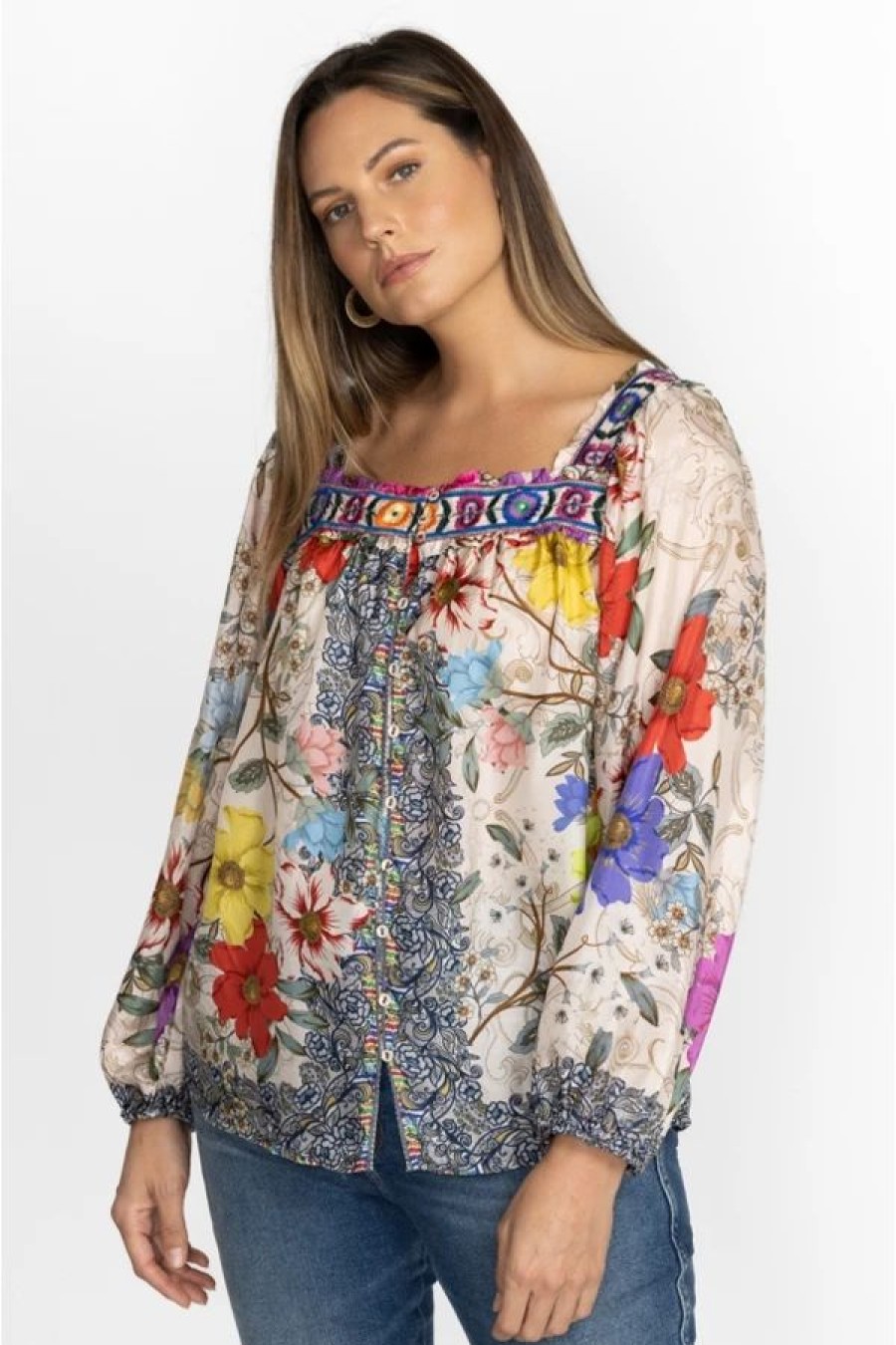 Clothing * | Archibal Luciana Blouse-Plus Size Multi