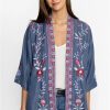 Clothing * | Piper Shirt Tail Kimono Denim Blue